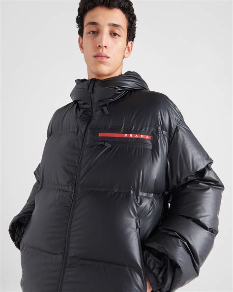 prada jacket red line|Prada puffer jackets.